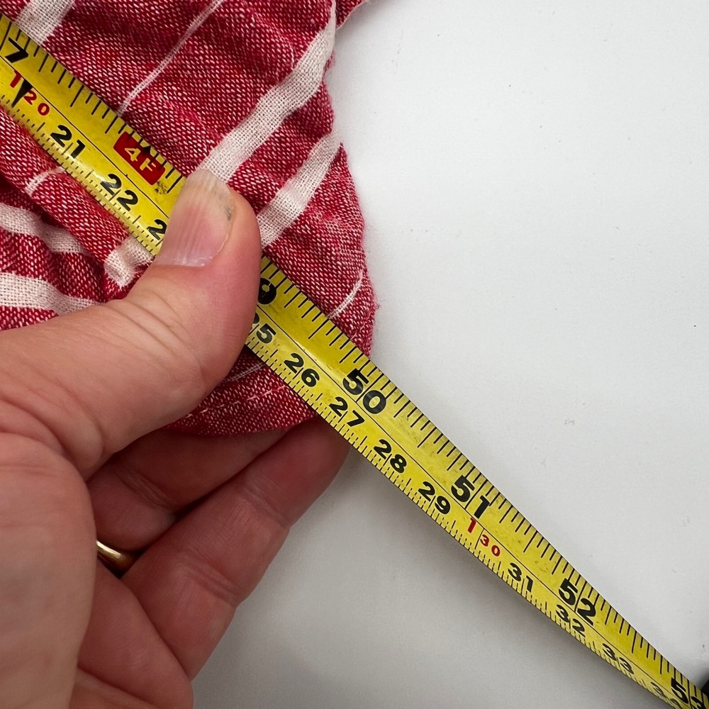 Lost + Wander Red White Striped Cotton Linen Wide Leg‎ Jumpsuit XS LRB70347 - Picture 8 of 11